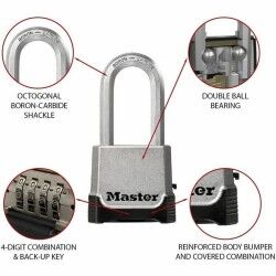 Lucchetto a combinazione Master Lock M176EURDLH 56 mm Acciaio