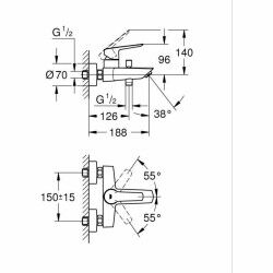 Mixer Tap Grohe Metal Brass