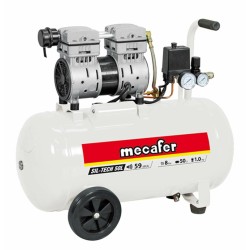 Compressore d'Aria MECAFER 425523 Orizzontale Silenzioso 8 bar 24 L