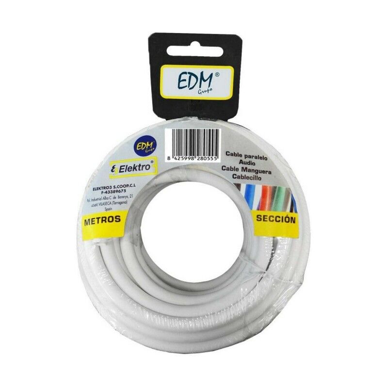 Cavo EDM 2 x 1 mm Bianco 15 m