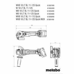 Smerigliatrice Metabo WB 18 1100 W 125 mm