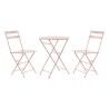 Tavolo con 2 sedie DKD Home Decor MB-177410 Rosa 60 x 60 x 75 cm (3 pcs)