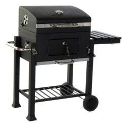 Barbecue a Carbone con Coperchio e Ruote DKD Home Decor Nero Metallo Acciaio 140 x 60 x 108 cm (140 x 60 x 108 cm)