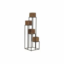 Vaso DKD Home Decor Marrone Nero Multicolore Legno Metallo Moderno 40 x 40 x 120 cm 40 x 40 x 138 cm