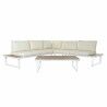 Garden sofa DKD Home Decor Beige Wood Polyester Steel (231 x 219 x 74 cm)  