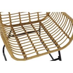 Garden sofa DKD Home Decor Brown Metal Polyester synthetic rattan (124 x 74 x 84 cm)  