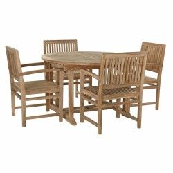 Table set with 4 chairs DKD Home Decor 75 cm 120 x 120 x 75 cm  