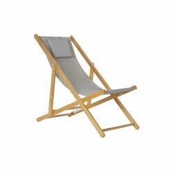 Sun-lounger DKD Home Decor Grey 77 cm 57,5 x 113 x 77 cm Natural (57,5 x 113 x 77 cm)