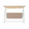 Bench DKD Home Decor Beige Swing Polyester Steel (210 x 120 x 164 cm)