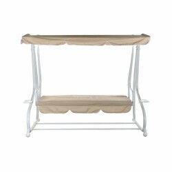 Bench DKD Home Decor Beige Swing Polyester Steel (210 x 120 x 164 cm)