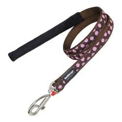 Dog Lead Red Dingo Brown Points (1,5 x 120 cm)