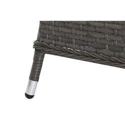 Divano da Giardino DKD Home Decor Cristallo Grigio Poliestere rattan sintetico Acciaio Marrone scuro (175 x 73 x 81 cm)