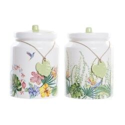 Tin DKD Home Decor Garden Multicolour Tropical 1 L 12 x 12 x 16 cm (2 Units)