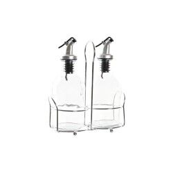 Oliera DKD Home Decor Acetiera Trasparente Metallo Cristallo (2 Unità) (2 pcs)