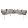 Sofa and table set DKD Home Decor Crystal synthetic rattan Steel (190 x 190 x 70 cm)