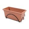 Vaso da Balcone con Piatto Plastiken Terracotta polipropilene 60 x 24 cm