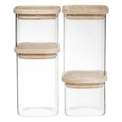 4 Tubs Secret de Gourmet Kitchen Stackable Glass