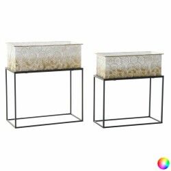 Set of Planters DKD Home Decor 53,5 x 26 x 60 cm Metal (2 Units)