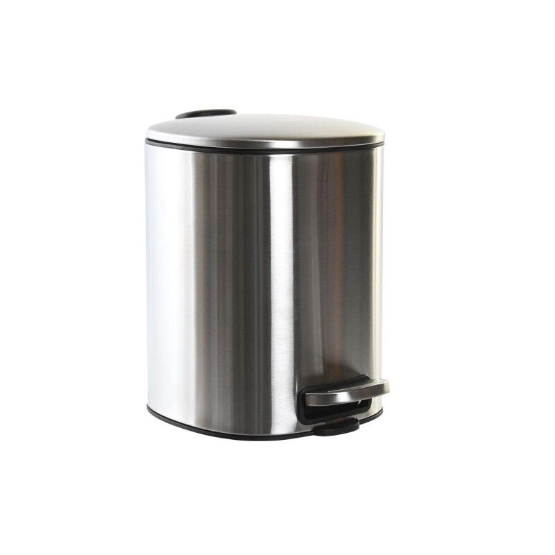 Pedal bin DKD Home Decor Silver Stainless steel polypropylene Basic 5 L