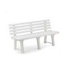 Bench with backrest IPAE Progarden ORCHIDEA White polypropylene (145 x 49 x 74 cm)