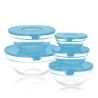 Set of 5 lunch boxes Glass EH Blue Transparent