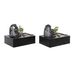 Fonte DKD Home Decor Buddha Resina Orientale 29 x 21 x 23 cm (2 Unità)