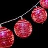 Ghirlanda con Sfere LED 2 m Albero di Natale Ø 6 cm Rosso Bianco