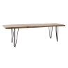 Bench DKD Home Decor 160 x 46 x 46 cm Natural Black Light brown Alpino