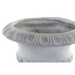 Vaso DKD Home Decor Grigio Fibra di Vetro 49,5 x 49,5 x 39,5 cm