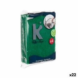 Set of scourers Green Abrasive fibre 11,3 X 15,7 X 0,5 cm (22 Units)