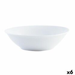 Salad Bowl Quid Basic Ceramic White (23 cm) (6 Units)