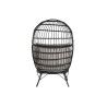 Garden sofa DKD Home Decor Black Grey Metal synthetic rattan 99 x 71 x 147 cm