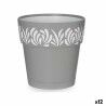 Vaso Autoirrigante Stefanplast Gaia Grigio 15 x 15 x 15 cm Bianco Plastica (12 Unità)