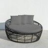 Sun-lounger Dido 160 x 160 x 76 cm Circular Black