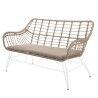 Poltrona da giardino Ariki 121 x 62 x 76 cm rattan sintetico Acciaio Bianco