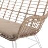 Poltrona da giardino Ariki 121 x 62 x 76 cm rattan sintetico Acciaio Bianco