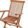 Sedia da giardino Kayla 56 x 60 x 90 cm Naturale teak