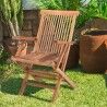 Sedia da giardino Kayla 56 x 60 x 90 cm Naturale teak