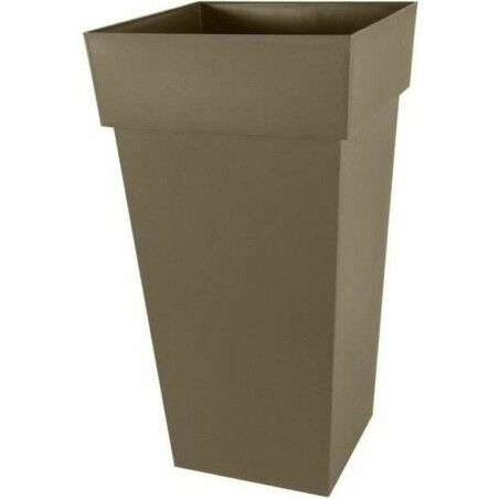 Vaso EDA XXL Tuscany Taupé polipropilene Quadrato 43,3 x 43,3 x 80 cm