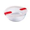 Hermetic Lunch Box Pyrex Cook&heat 26 x 23 x 8 cm 2,3 L Red Glass (6 Units)