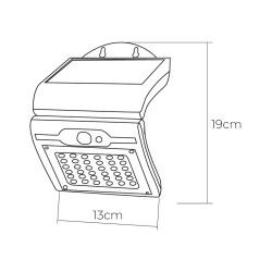 LED Wall Light EDM 31846 White 2 W 220 lm Solar Movement Sensor (6500 K)