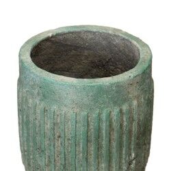 Planter 20 x 20 x 21,5 cm Turquoise Cement