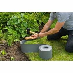 Recinzione da Giardino Nature Grigio Polietilene 7,5 cm x 10 m