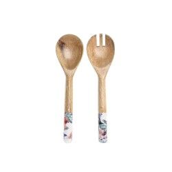 Set di Utensili da Cucina DKD Home Decor 6 x 2 x 32 cm 7 x 2 x 28 cm Legno di mango