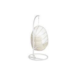 Sedia da giardino sospesa DKD Home Decor Bianco Metallo Alluminio rattan sintetico 94 x 100 x 196 cm