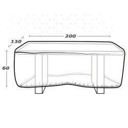 Protective Case Aktive Tables Polyethylene 200 x 60 x 130 cm (6 Units)