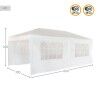 Gazebo Aktive 300 x 260 x 600 cm Metal Polyester White