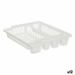 Draining Rack for Kitchen Sink 46 x 8 x 37,5 cm White Plastic (12 Units)