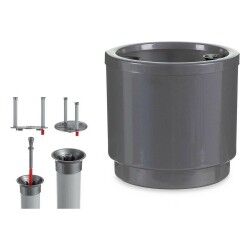 Vaso Autoirrigante Argentato polipropilene 26 x 25 x 26 cm (4 Unità)