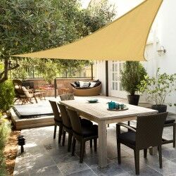 Tenda Aktive Triangolare Crema 500 x 0,3 x 500 cm (4 Unità)